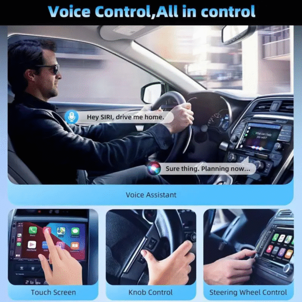 2025 Wireless Carplay Adapter für iPhone / Android, schnelle Verbindung, keine Latenz, Freisprecheinrichtung, elektronisches Ladegerät, Carplay Dongle - Image 3