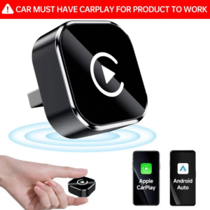 2025 Wireless Carplay Adapter für iPhone / Android, schnelle Verbindung, keine Latenz, Freisprecheinrichtung, elektronisches Ladegerät, Carplay Dongle