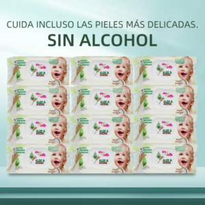 Toallitas húmedas SIN ALCOHOL, Pack24x72 ,total 1728und ,extrasuaves